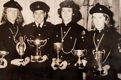 The Fendalton Division St John Cadets in 1977 with Michael on the far right. 